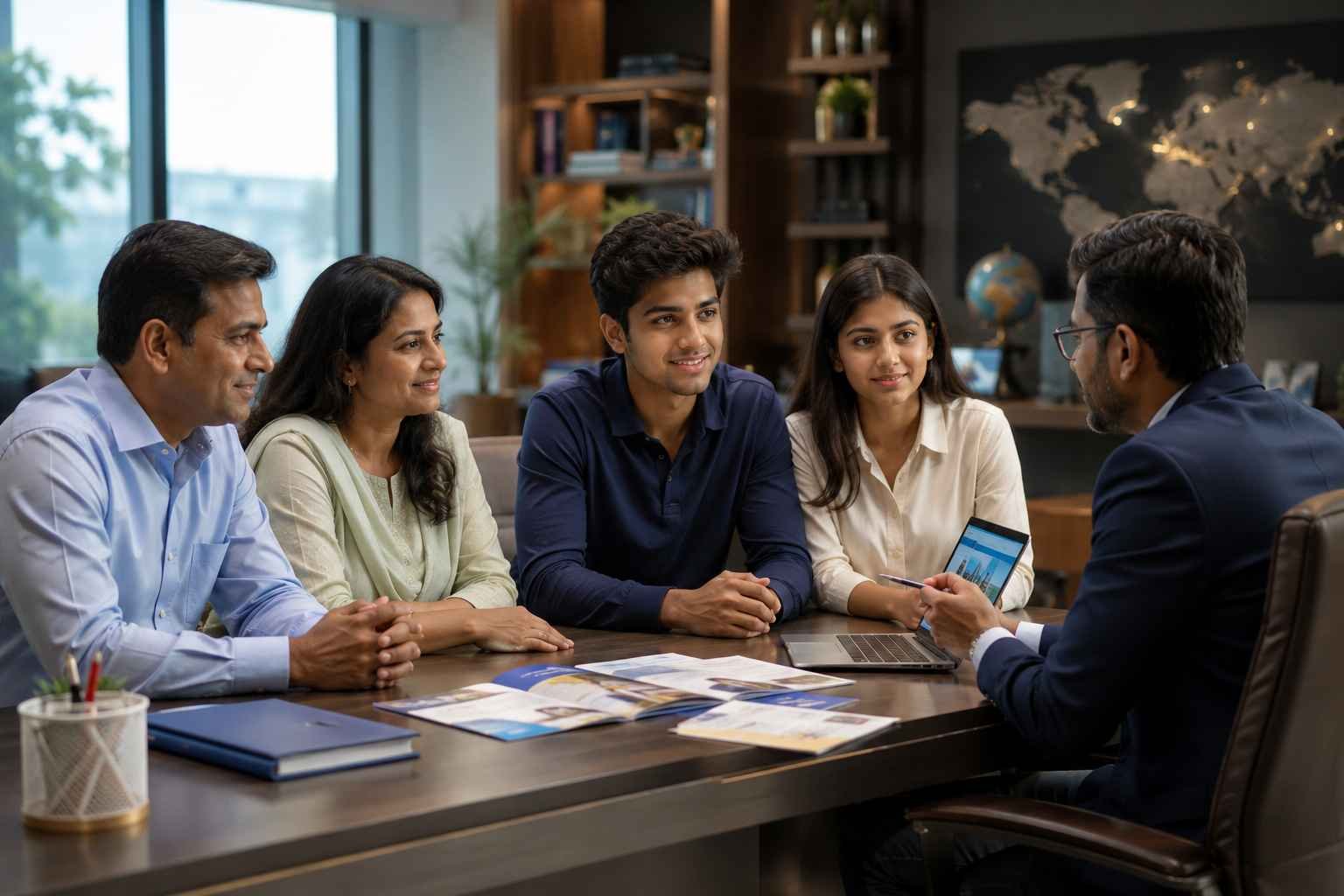 Students receiving admission counselling